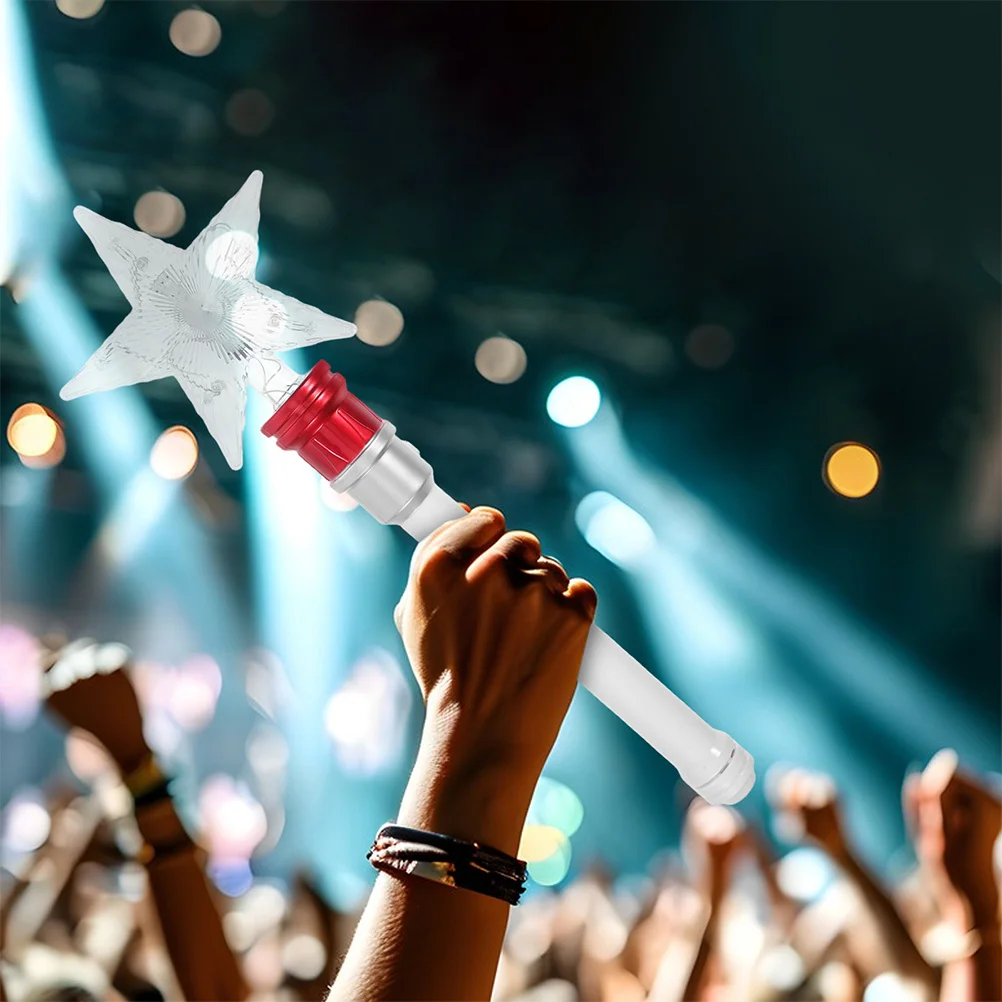 

2Pcs Star Glitter Rotating Light Up Wand New Year Glow Stick LED Flashing Glow Wand for Kids Glitter Wands for Kids