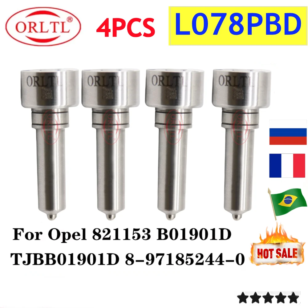 

4PCS L078PBD B01901D NEW Diesel Common Rail Injector Nozzle L078 PBD For Delphi Opel 821153 B01901D TJBB01901D 8-97185244-0