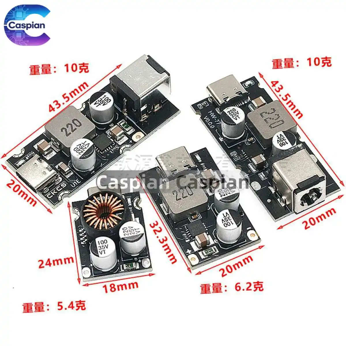 QC4.0 QC3.0 Type-C USB PD65W Fast Charging Adapter Module DC8-32V 3.25A 65W Step Down Module For Huawei SCP/FCP Apple PD 3