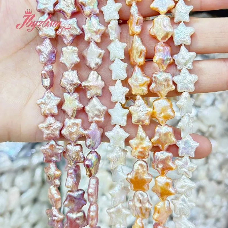 Natural Freshwater Pearl Star Shape Beads 10-12mm Strand 15