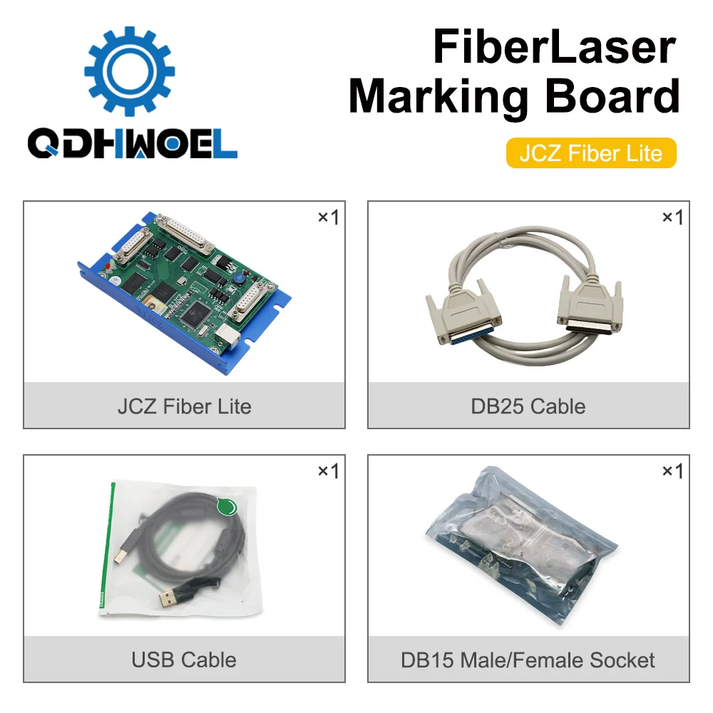 QDHWOEL BJJCZ ليزر بطاقة تحكم ، JCZ لوحة التحكم LMCV4-FIBER-M Emzcad FBLI-B-LV4 الألياف آلة وسم IPG Raycus ماكس