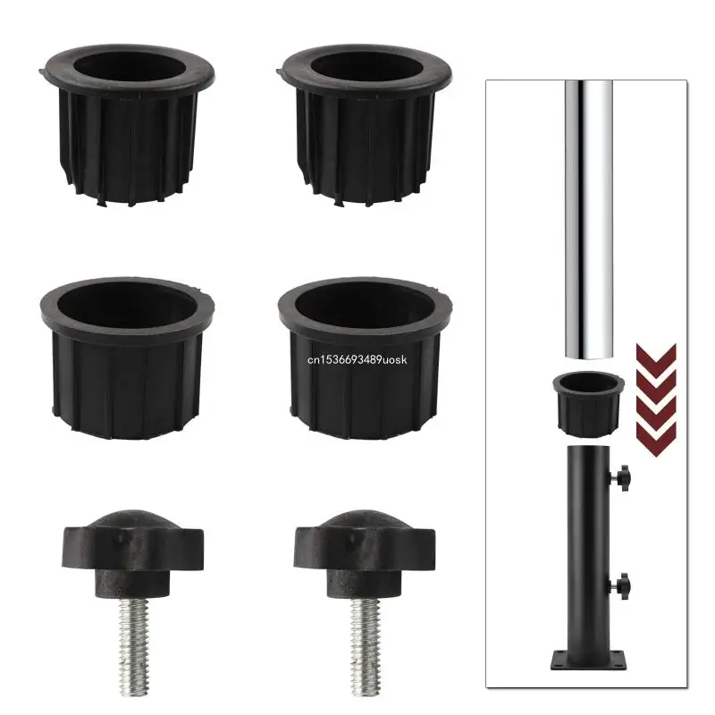 40mm Screws 48 38 Dia Tube Mouth Cover Outdoor for Sun Umbrella Base Accessor