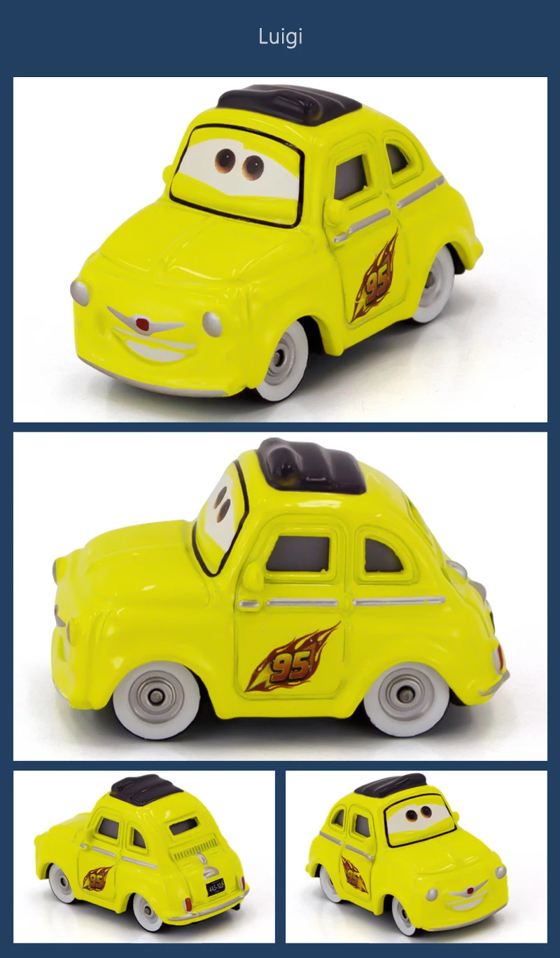 Cars 2 3 Lightning McQueen Mater Sheriff Flo Doc Hudson Rot 1:55 Legierungs-Druckguss-Automodell Kinderspielzeug Geschenk – Detail 9