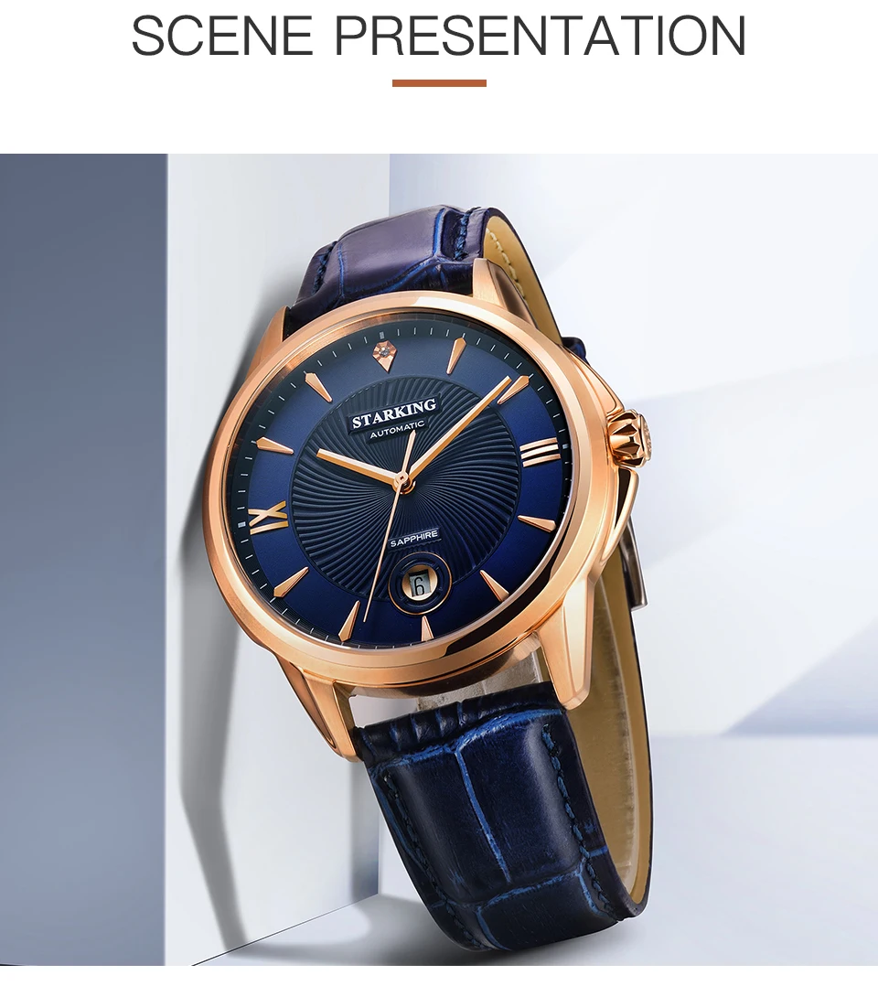 YMS ساعة ميكانيكية أوتوماتيكية بالكامل للرجال ساعة زجاجية من الياقوت الاصطناعي ساعة رجالية كلاسيكية مقاومة للماء ساعة رجالي AM0196 #3