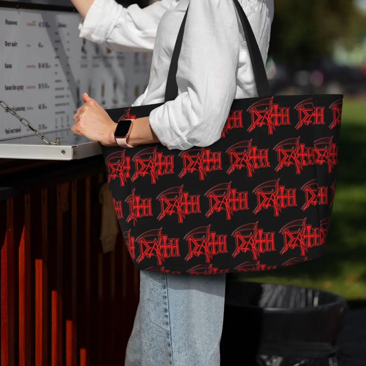 Death Metal Band Beach Tote Bag Sport Gym Yoga Duffle Large Tote Bag Women Travel Bag Fitness bag