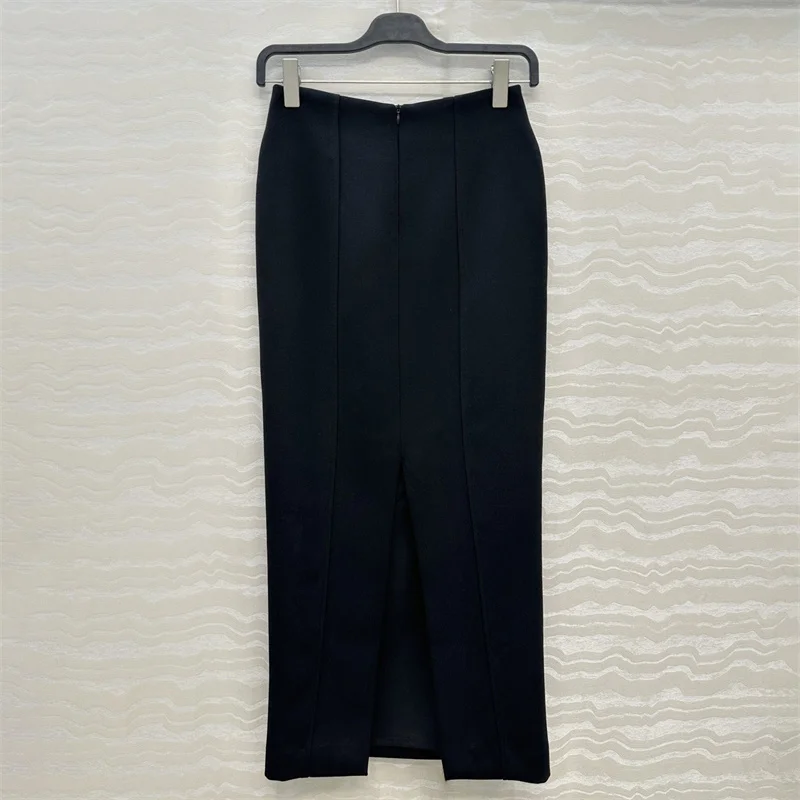 Women's skirt New high waisted slim pencil skirt for autumn 2025 Multi pocket decorative women's half skirt Casual long skirt