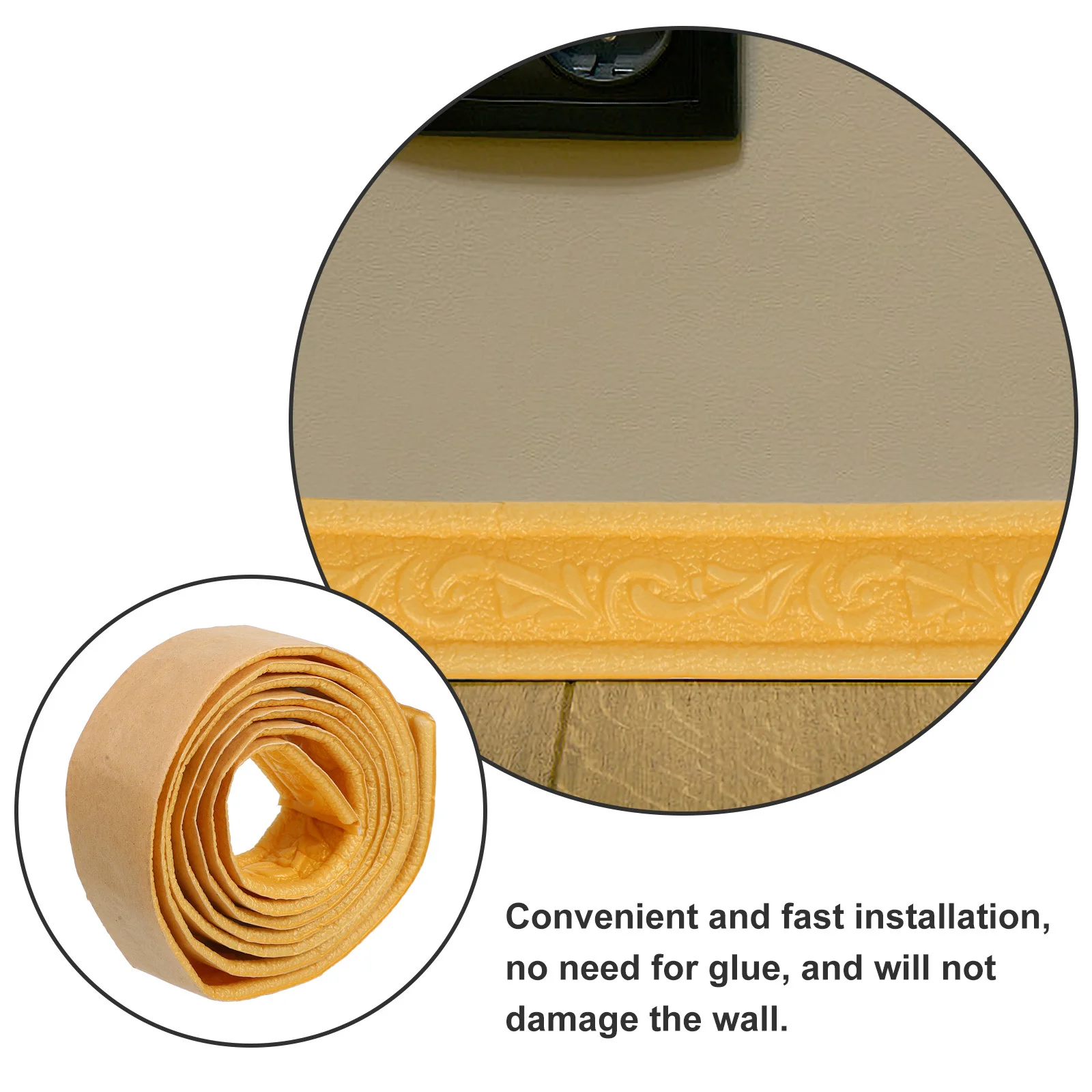 ذاتية اللصق جدار حافة اللوح مرنة الزاوية صب تقليم لخلفية جدار الطابق خط القدم حواف ذاتية اللصق #4