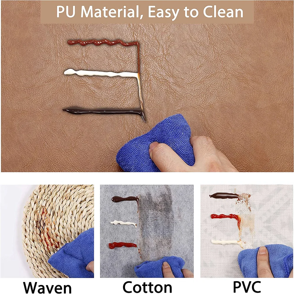 Cowhide Pattern Leather Placemats 4