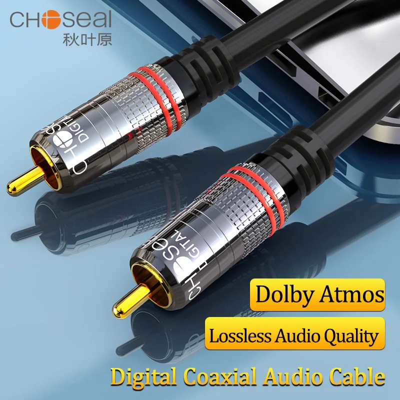 CHOSEAL Coaxial Digital Audio Cable Subwoofer Cable RCA Male to Male HiFi 5.1 SPDIF Stereo Audio Cable for Home Theater TV