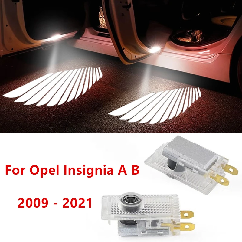 2X Car Courtesy Lights LED Door Projector Ghost Shadow Lamp Accessories For Opel Insignia A B 2021 2020 2019 2018 2017 2016-2009