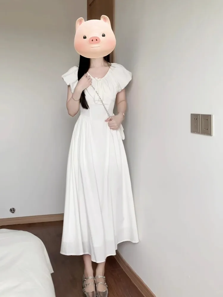 Vestidos de manga curta das mulheres noite 2025 mulher inverno tweed malha standneck acolchoado em camadas faixas recepção aniversário escritório y2k