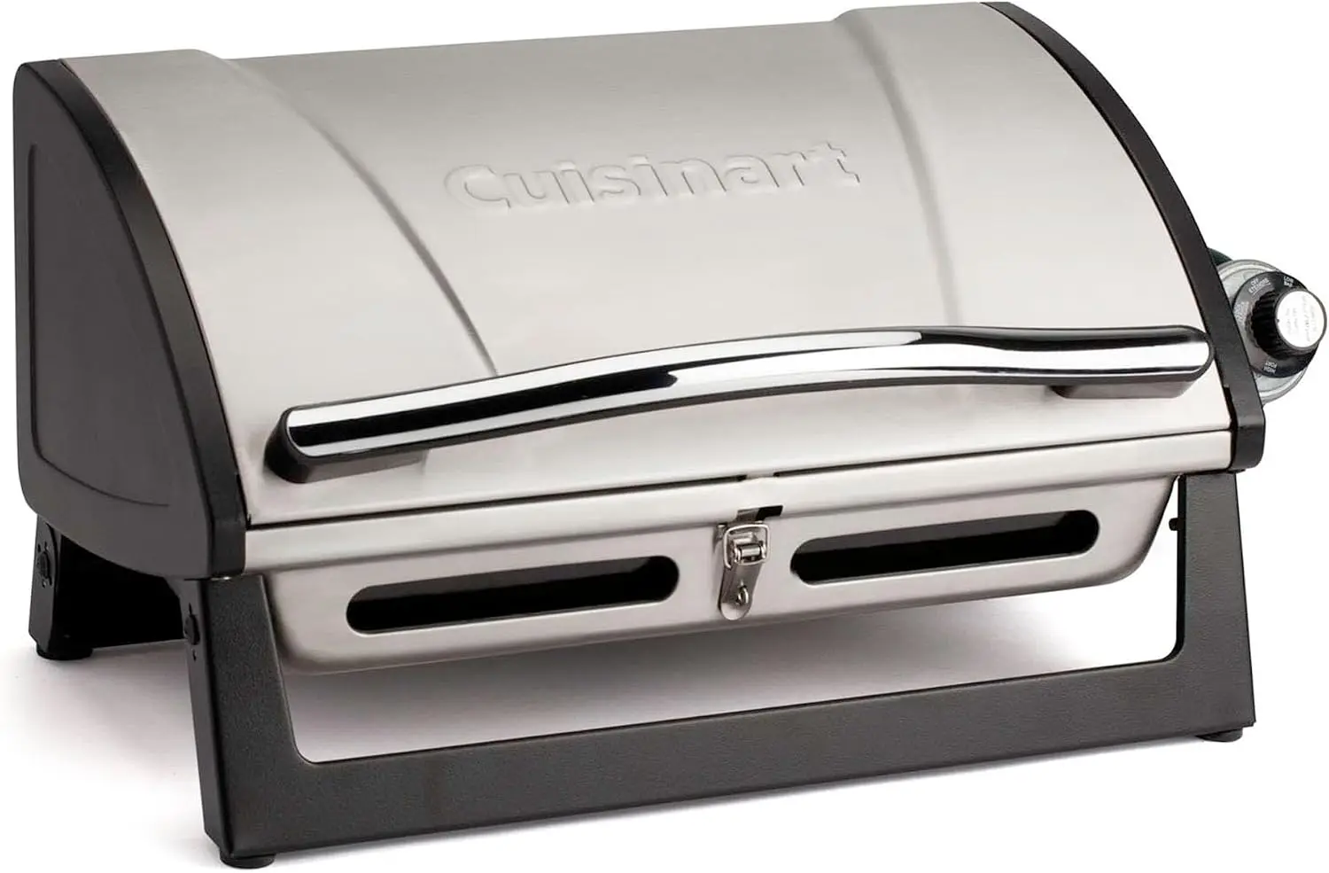 Gas Grill with Locking Lid, Portable, 8,000 BTU, 10 lbs.
