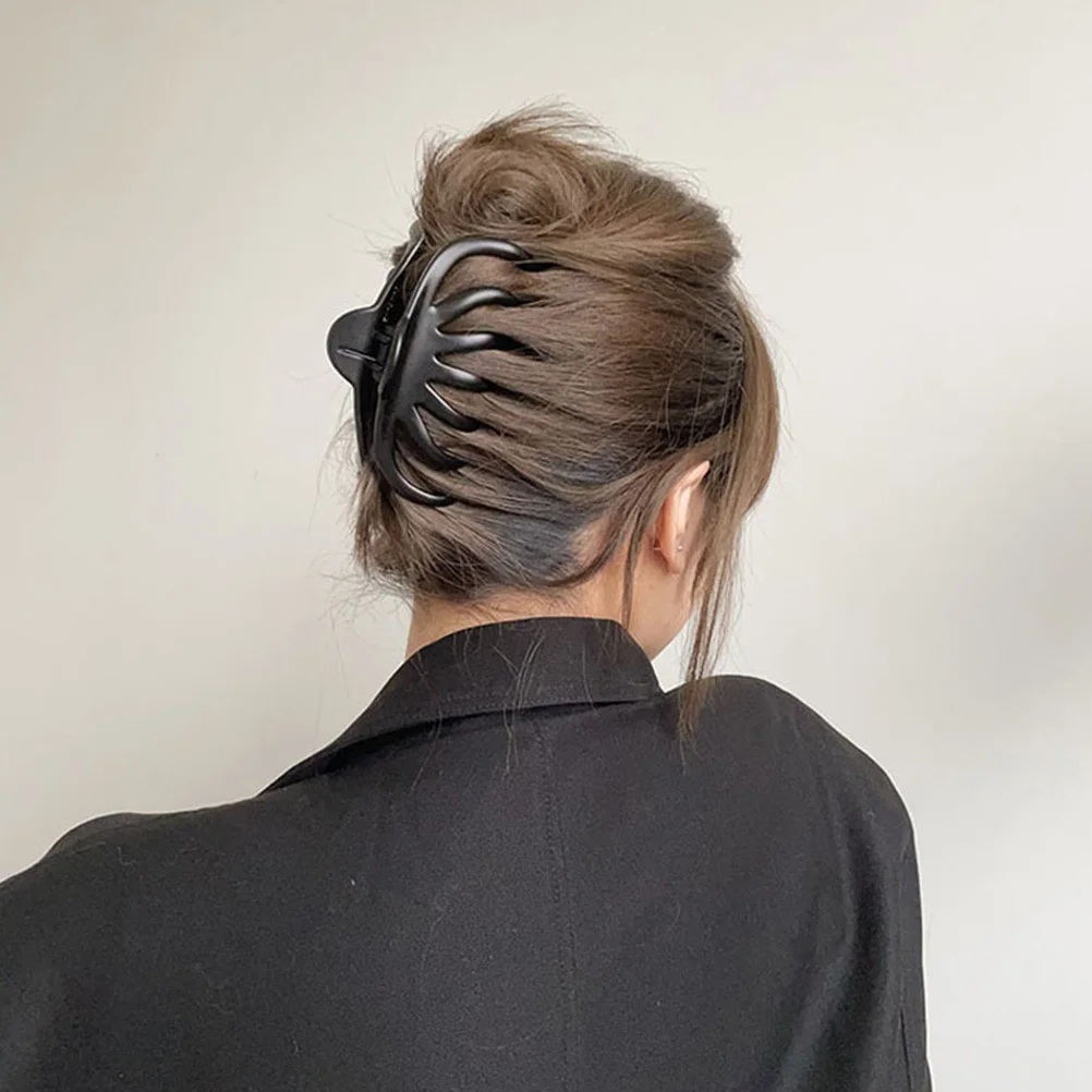 

2pcs Large Claw Clips Retro Vintage Clamps French Design Puff Clamp For Thick Hair Hollow Hair Jaw Clip Styling Accessories