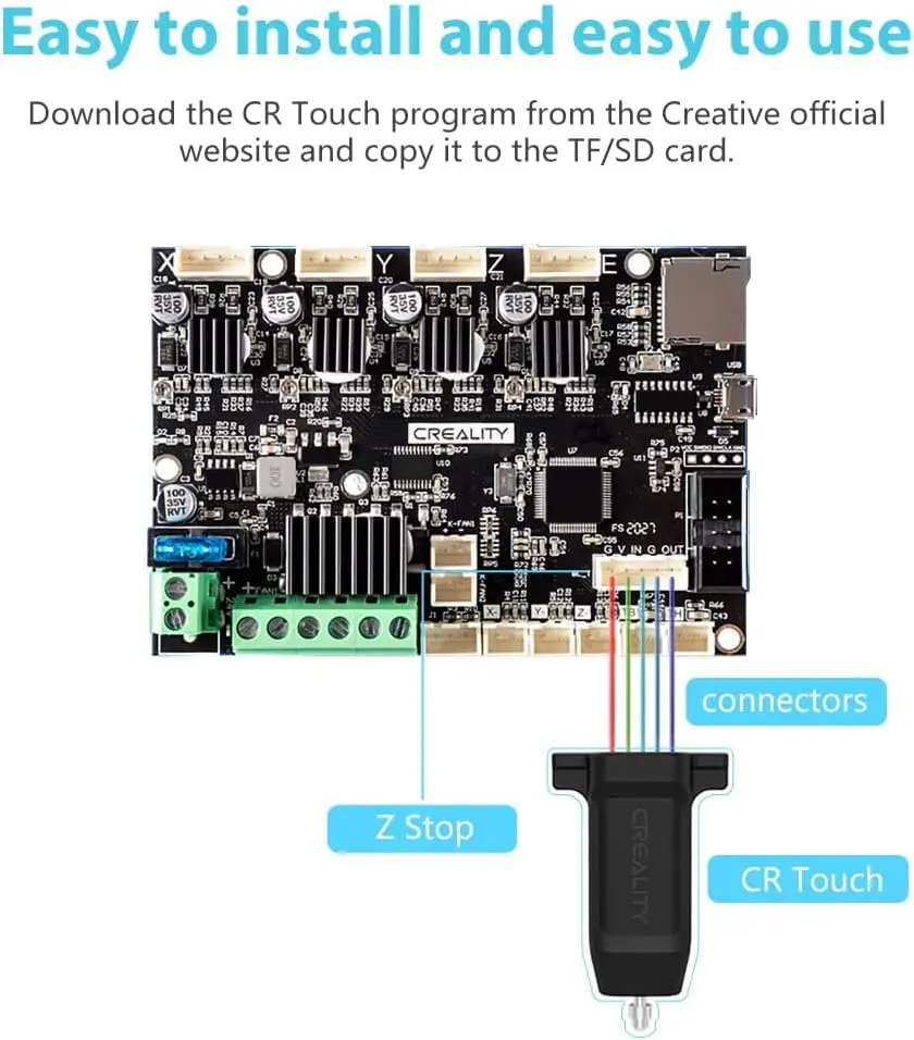 Imagem -04 - Creality-cr Toque Cama Auto Kit Sensor de Nivelamento com Creality Ender Motherboard 4.2.7 Ender Série Impressora 3d v2