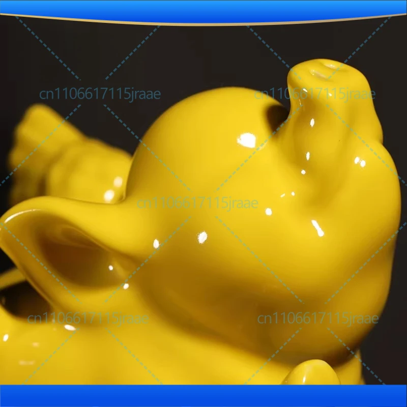 Jun porcelain kiln becomes cute flying pig handmade Jun porcelain ornament