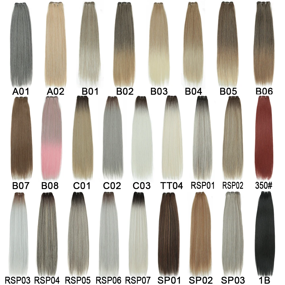 Bone Straight Synthetic Hair Bundles Ombre Blonde Hair Weft Super Long 26 Inch Straight Hair Weave Extensions