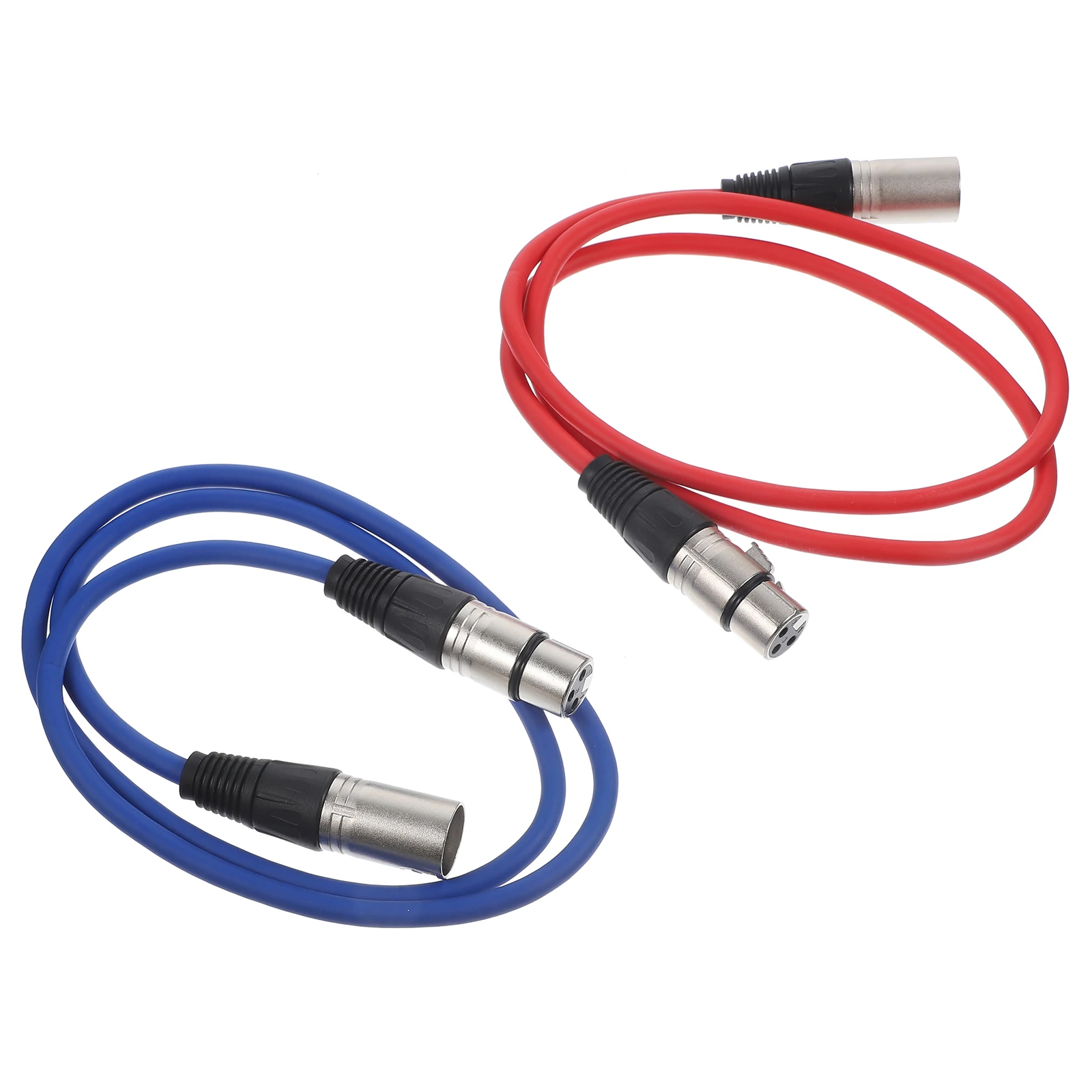 

2 Pcs Audio Line Microphone Cable for Speaker Long Male to Female Wire Balanced