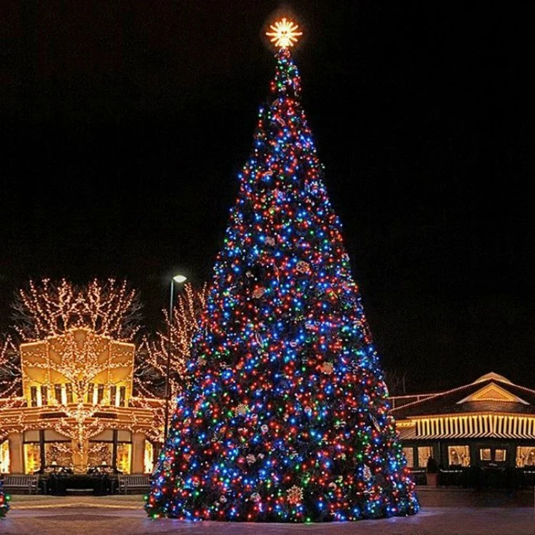 einforced Frame Outdoor Christmas Tree Complete Package 4-12M for urban public square festive landscape building