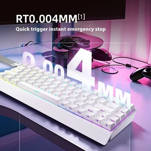Imagen 1 del producto IROK Carotmas Mercury68 mars68 pro teclado mecánico magnético para juegos disparo rápido 0,004mm 8K retorno 256K teclado para jugadores de escaneo