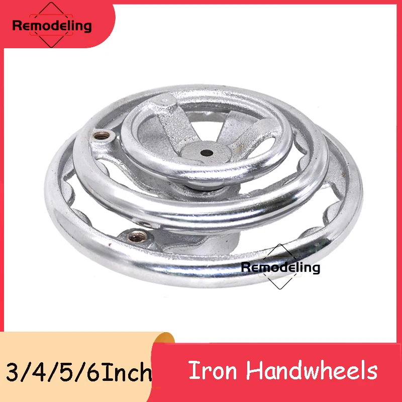 

1pcs Iron Handwheel 3/4/5/6 Inch Chrome Plated Mechanical Handwheel for Milling Machine Grinders Lathe Industrial Tools