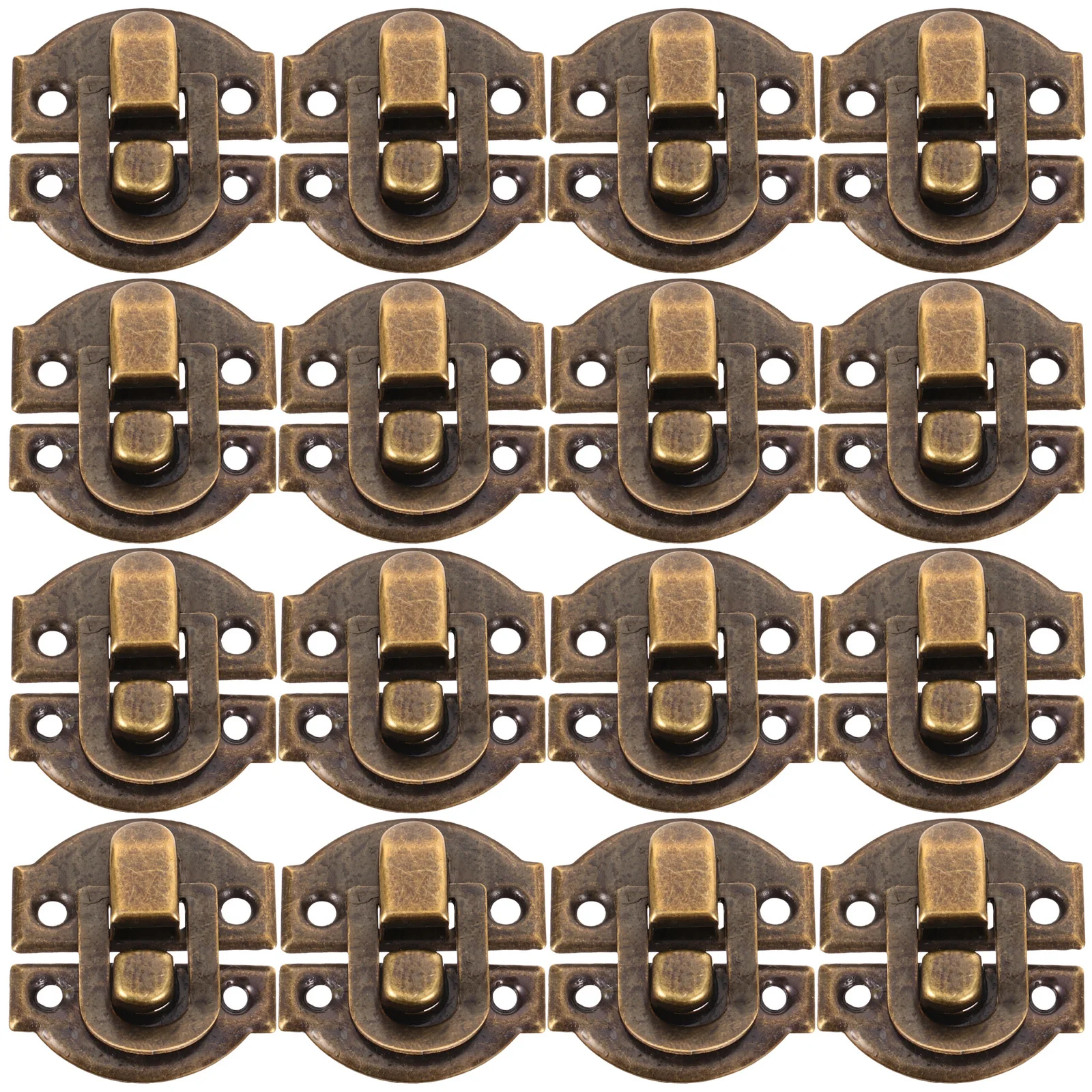 

30Pcs Cabinet Hasp Latch Iron Vintage Design Durable Replacement for Wooden Jewelry Box Drawer Decorative Latches
