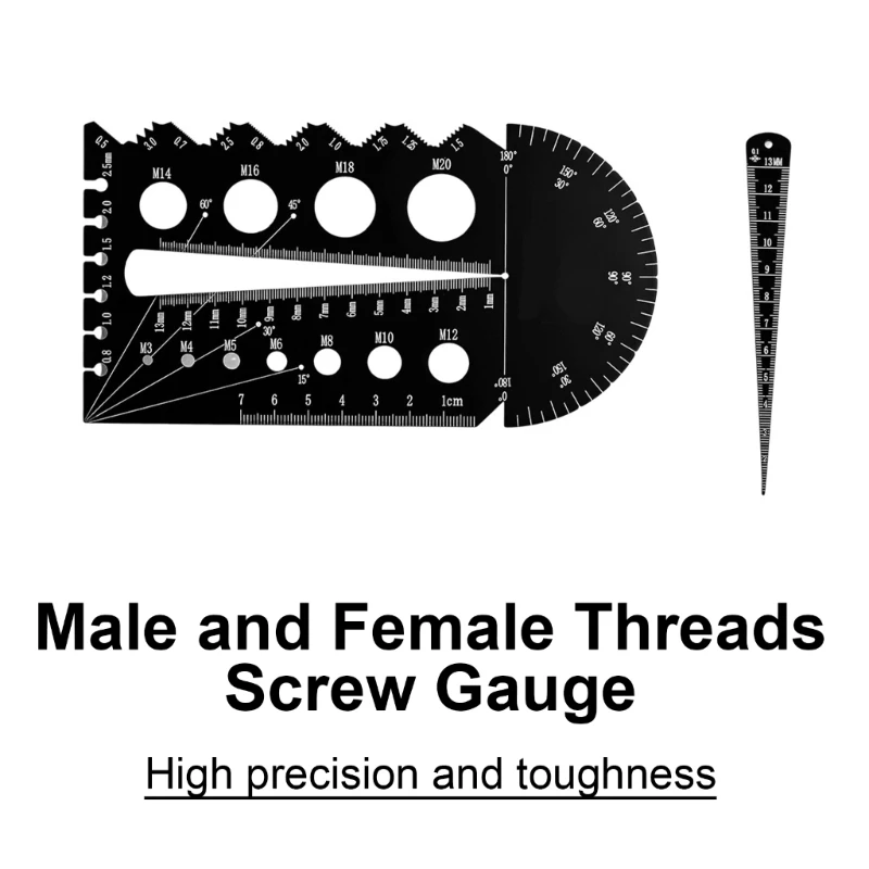 Nut And Drill Bit Thread Checker Screws Measuring Imperials Tool Standard Metric & Imperials Gauges Tester