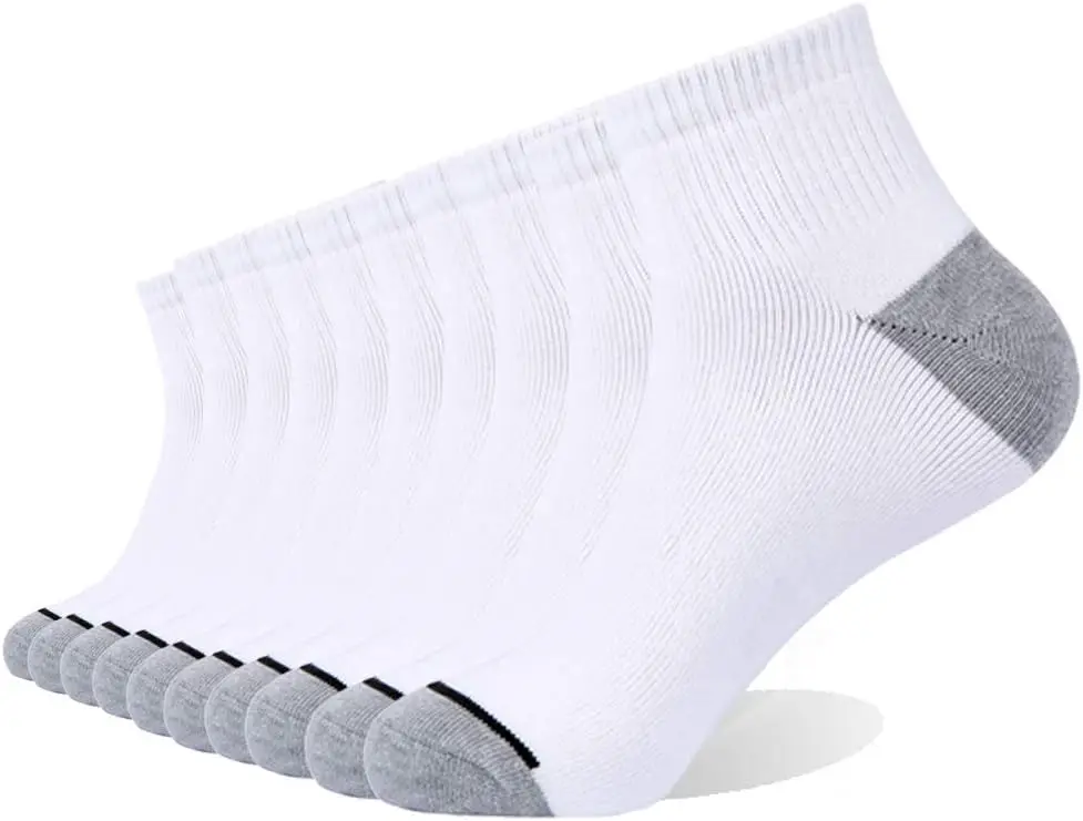 

10-Pack Unisex Cotton Moisture-Wicking Cushion Ankle Socks for All-Day Comfort