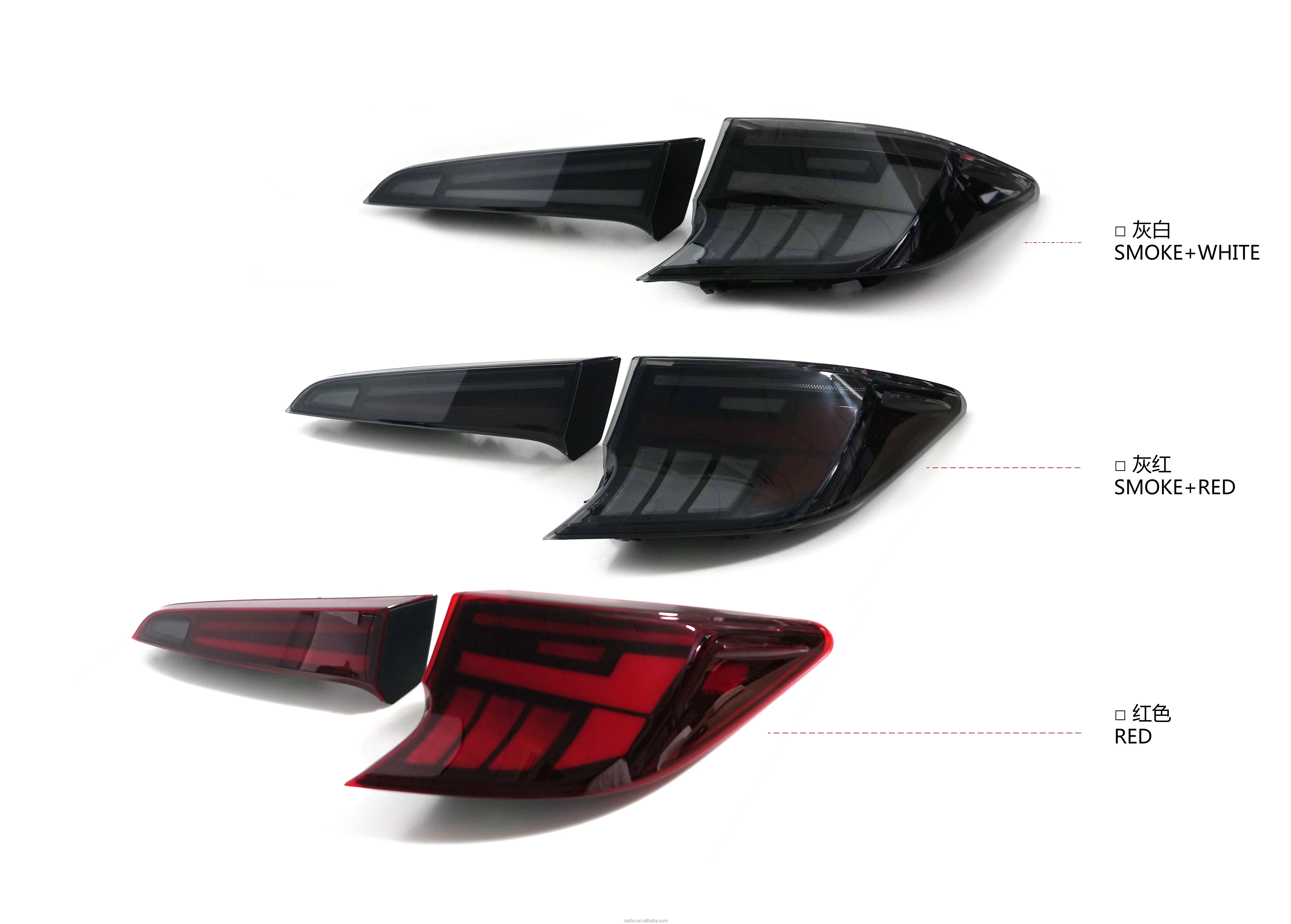 For Toyota GR Corolla Hatchback 2019+ UpLED Tail Lights Auto ABS Material Rear Lamp Red Clear Lens 12V Turn Signal Car Taillamp