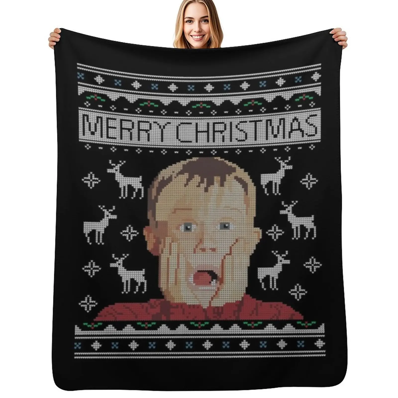 Home Alone T-ShirtHome Alone Kevin Christmas Knit Throw Blanket All Season Lightweight Soft Blanket for Bed
