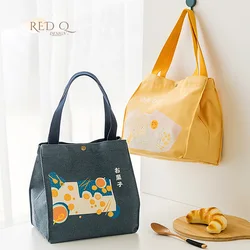 Japanese Style Lunch Bag Thermal Women Picnic Bento Box Thermo Pouch Fresh Keeping Food Container Canvas Lunch Bags for Children