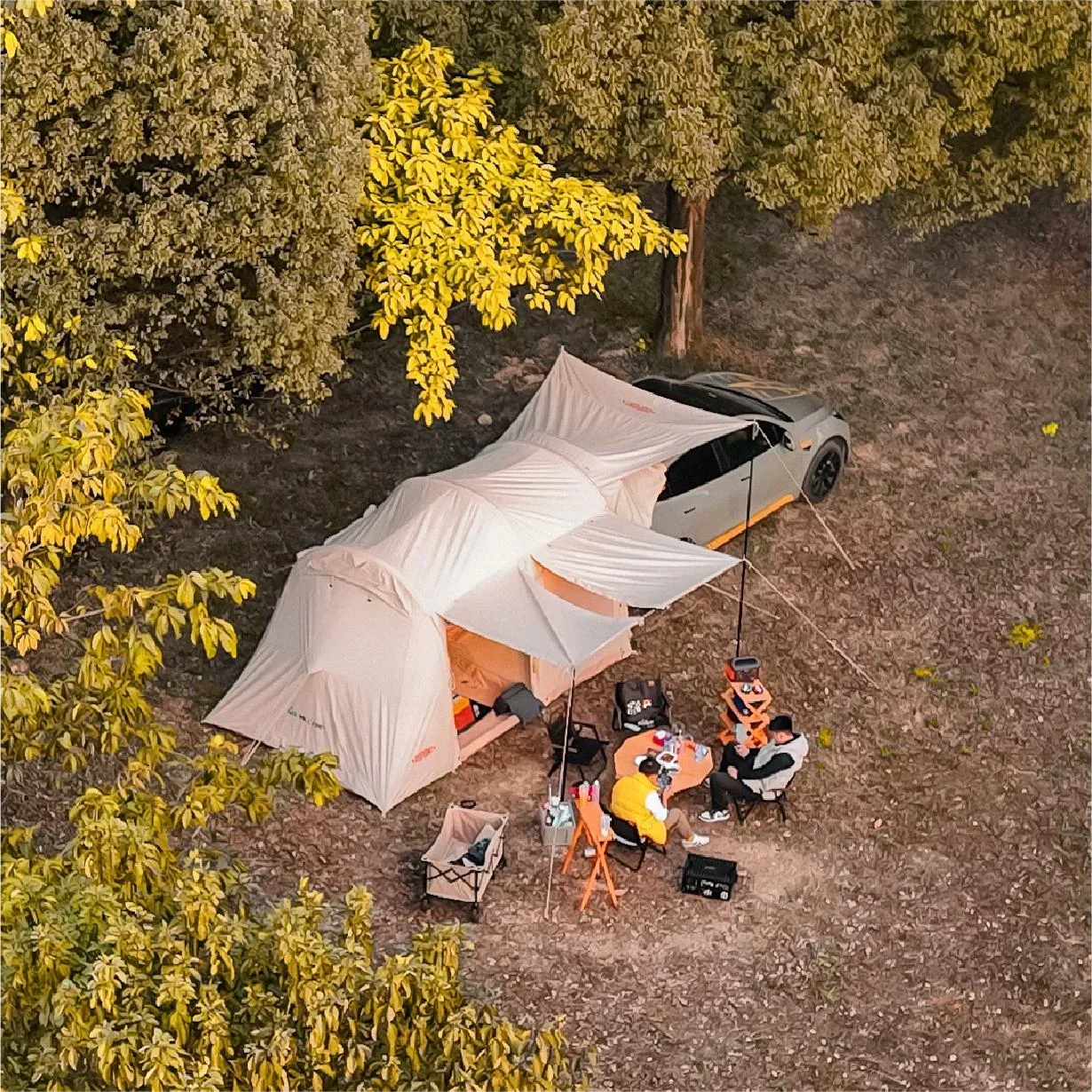 

MKCAMP Wholesale And Retail Double Room Oxford Cloth Tent Outdoor Camping Picnic Waterproof Inflatable Car Tent
