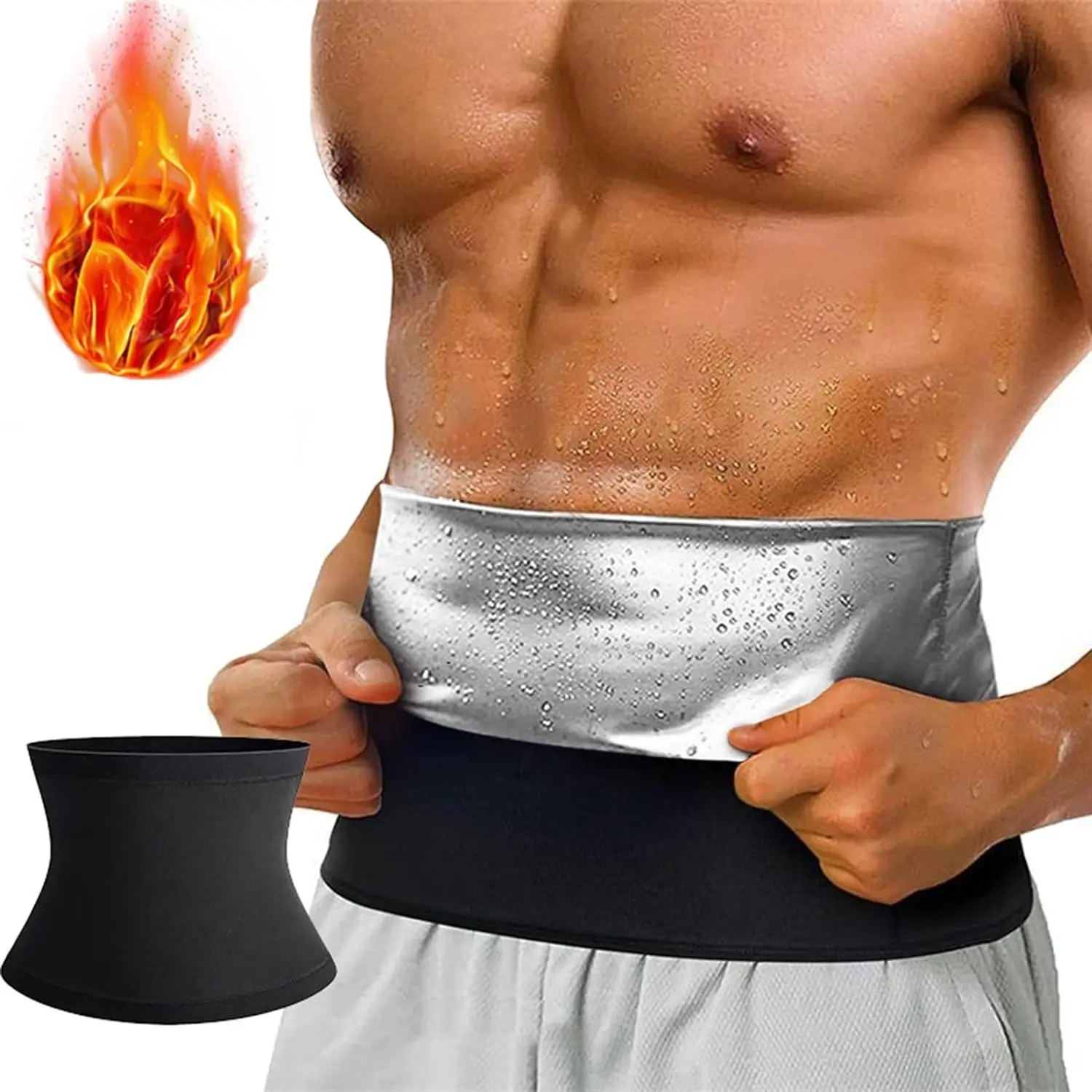 Women Waist Trimmer Sauna Sweat Wrap Belt Band for Workout Exercise Bodybuilding Lower Sauna Suit Sweat Belt Belly