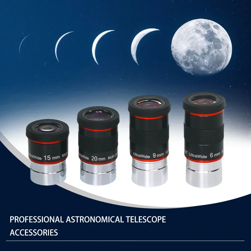 

Окуляр телескопа UW6 мм 9 мм 15 мм 20 мм сверхширокоугольный 68 градусов планетарный аксессуар для астрономического телескопа с высоким увеличением