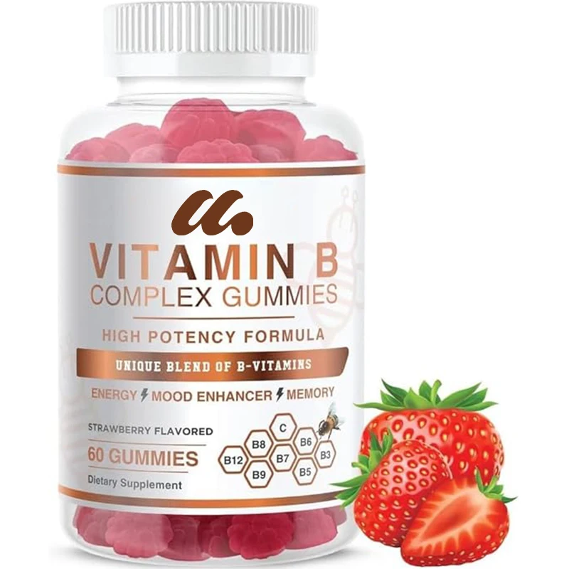 

Vitamin B complex vegetarian gummies contain vitamins, biotin, niacin,stress, energy, and folic acid for a healthy immune system