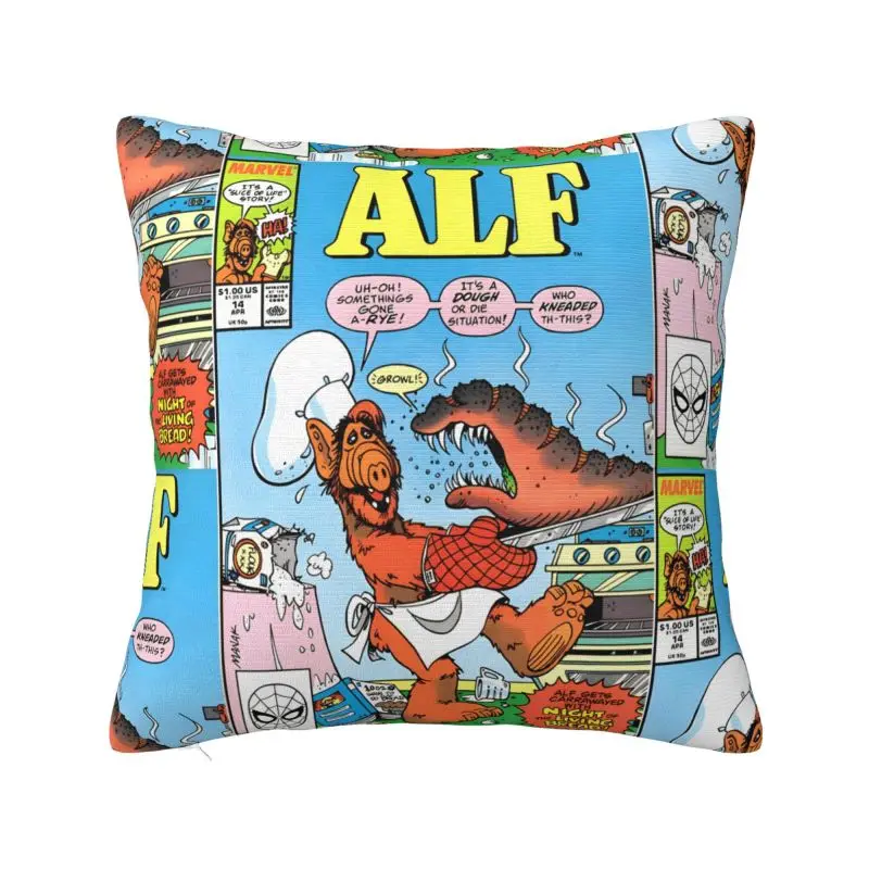Alien Life Form ALF Throw Pillow Covers Home Decor Cute Cushions Cover For Sofa Chair Square Polyester Pillowcase