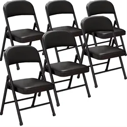 100pcs)Black Folding Chair for Party Plastic Folding Chairs Metal Frame White for Party Weeding