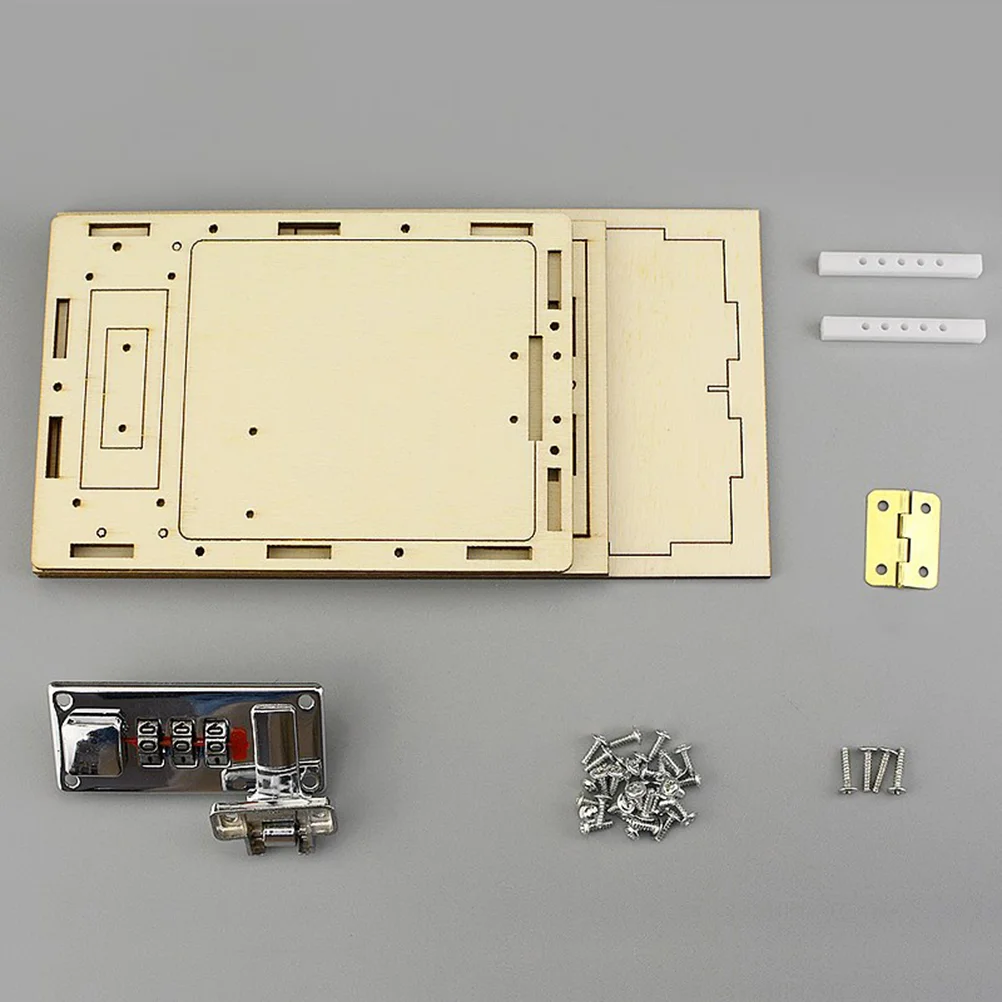 Handmade Mechanical รหัสผ่านกล่องเทคโนโลยีวิทยาศาสตร์ของเล่นสําหรับเด็กเด็กกล่องรหัสผ่านสําหรับเด็ก