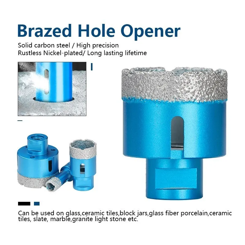 Imagem -05 - Rosca Seca Vácuo Soldada Diamante Perfuração Núcleo Bit Cerâmica Telha Buraco Viu Granito Mármore Brocas Diamante Revestido Broca M14