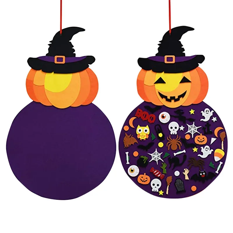 

Halloween Wall Decoration Felt Non Woven Velo 3D Accessories DIY Game Pumpkin Decoration Crafts