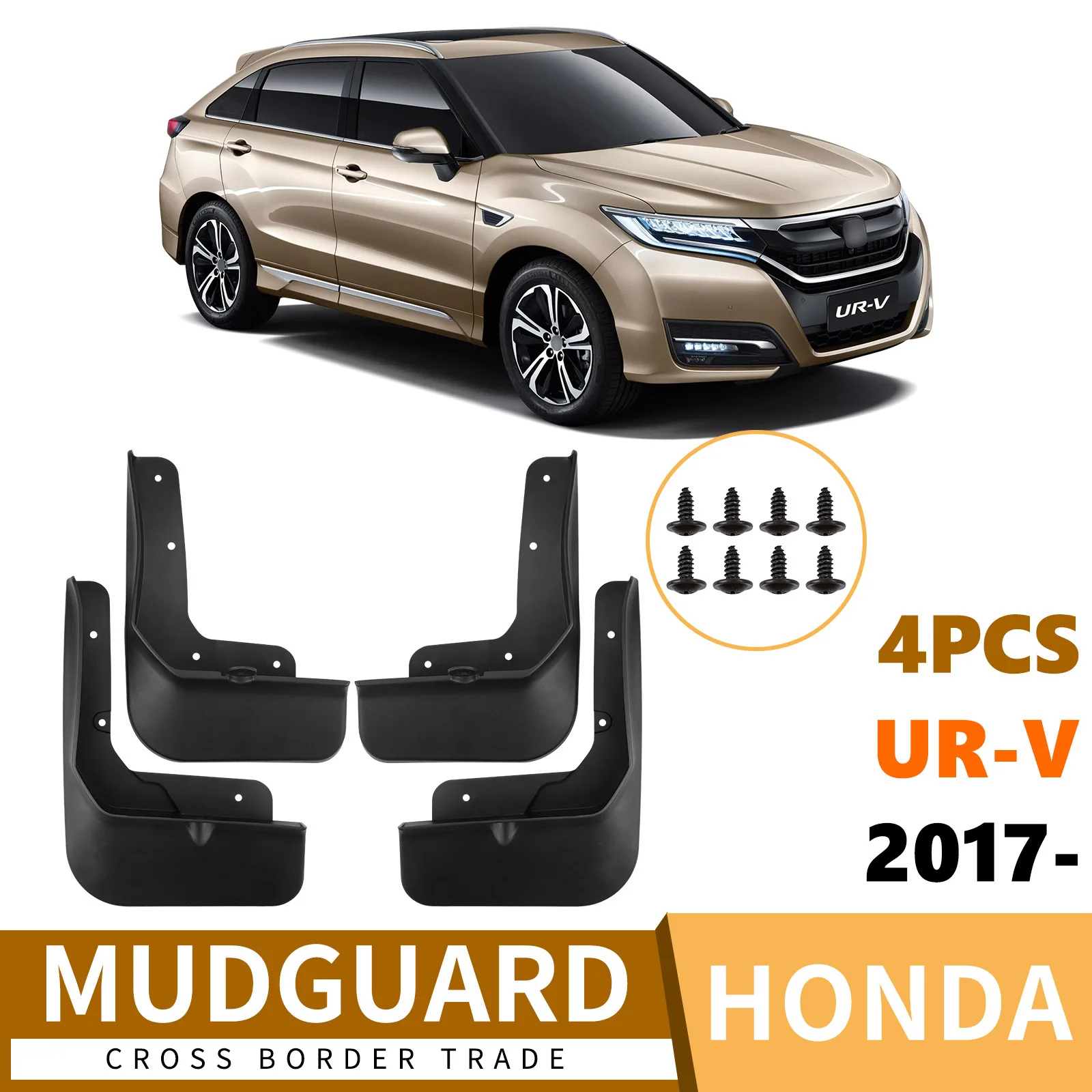 Für 2017-2025 Honda UR-V Weiche Vorder- und Hinterrad-Schmutzfänger Spritzschutz Auto-Zubehör