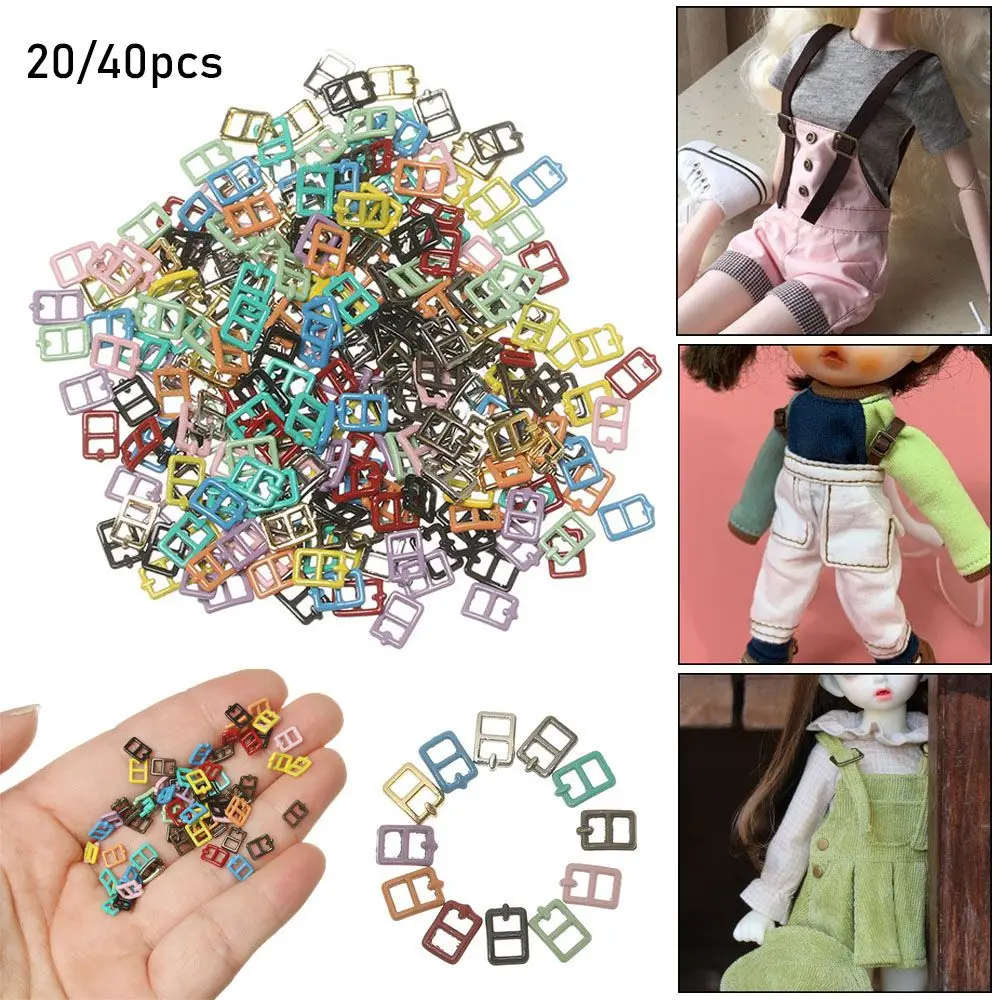 20/40pcs 2.5mm Stuffed Toys Mini Ultra-small Tri-glide Buckle Belt Sewing Buttons Doll Bags Accessories Diy Dolls Buckles