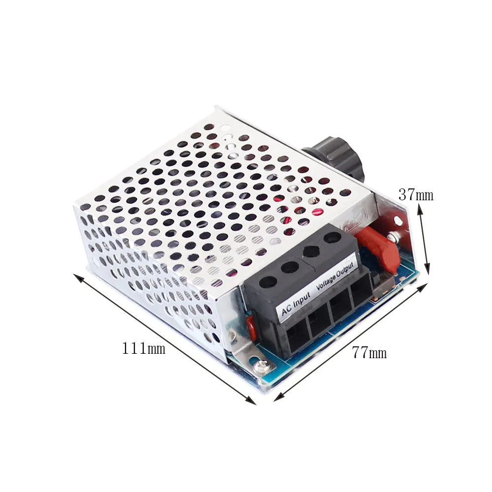 Imagem -06 - Controlador de Velocidade do Motor Alta Potência ac 110v220v Scr Regulador de Tensão Controlador de Velocidade Dimmer Termostato com Ventilador de Refrigeração 10000w