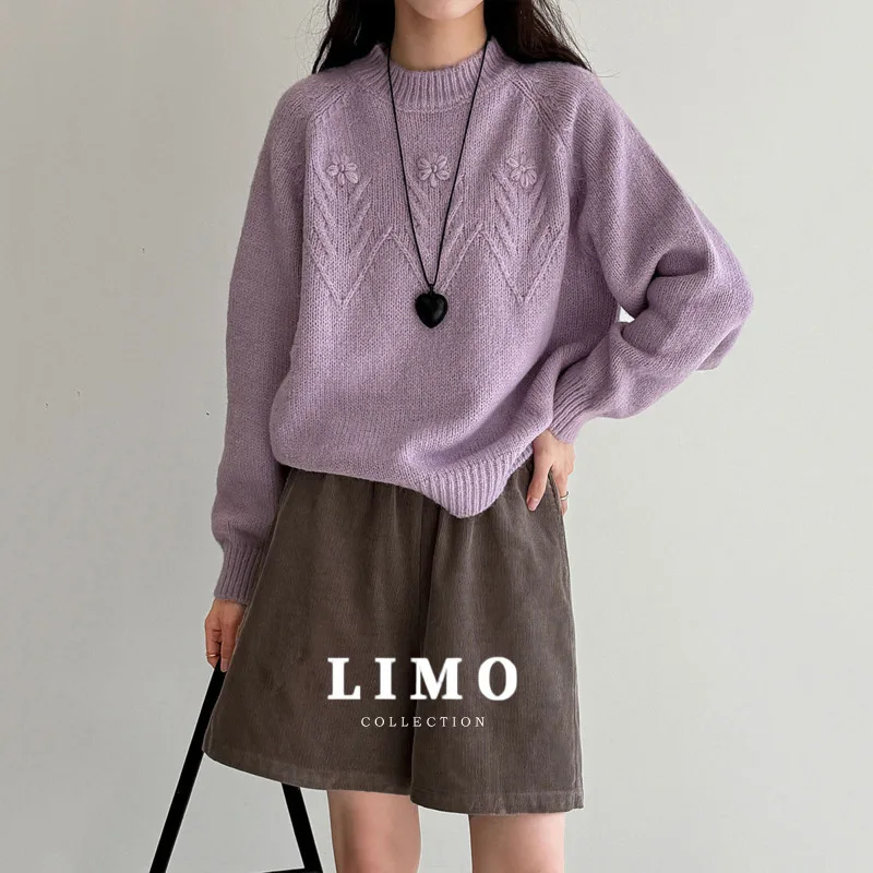 LIMO 2025 新しいコーデュロイワイドレッグカジュアルショーツ女性用秋の新作韓国風伸縮性ハイウエストスリムパンツ