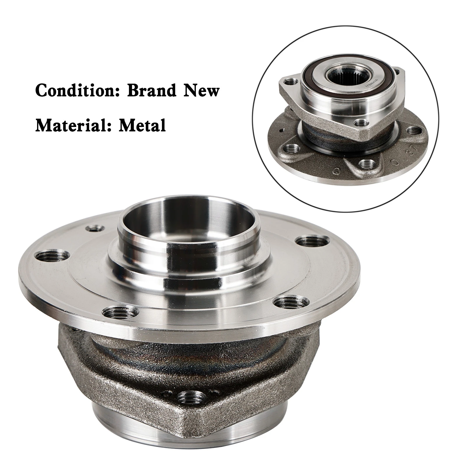 Artudatech Front Wheel Bearing Hub w/3 Holes 1K0498621 For Audi A3 VW Caddy MK3 Golf 5/6/7 Car Accessories