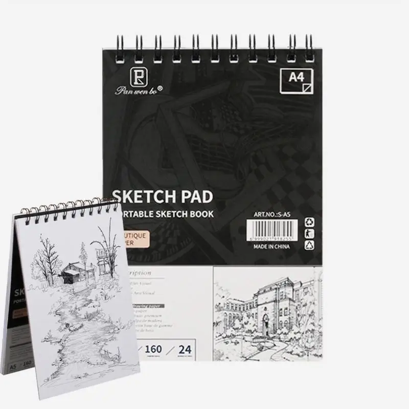 A4 A5 Sketch Pad Professional Sketchbook 24Sheet Sketching Paper Drawing Book Outdoor Painting Book Art Student Drawing Supplies