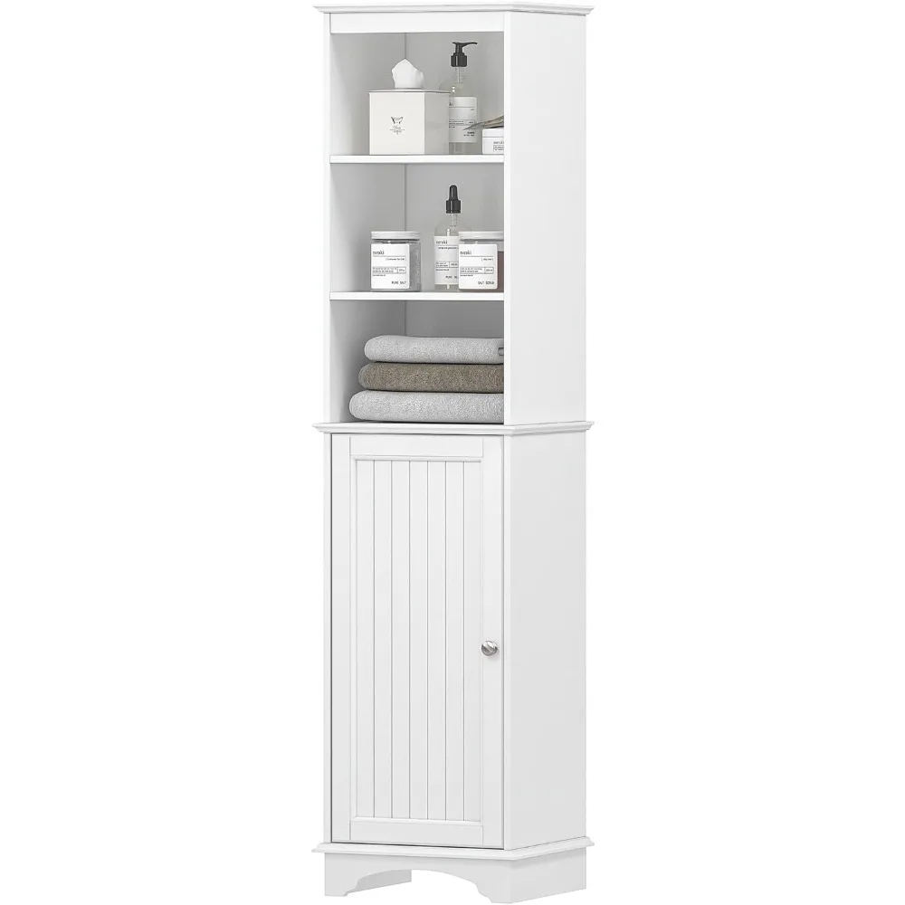 Espresso Freight Free Standing Linen Tower Bathroom Cabinet Tall Slim Cabinet Shelf Furniture Cabinets Storage Home Freight Free