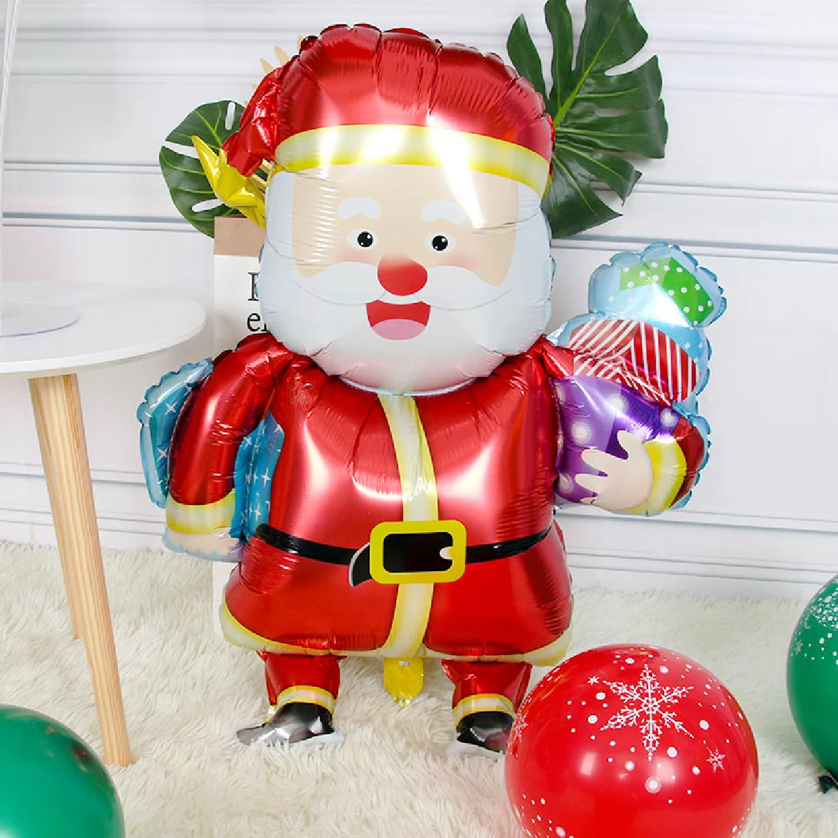 

5 Pcs Santa Balloon Party Ornament Store Bar Decoration Christmas Foil Festival Household