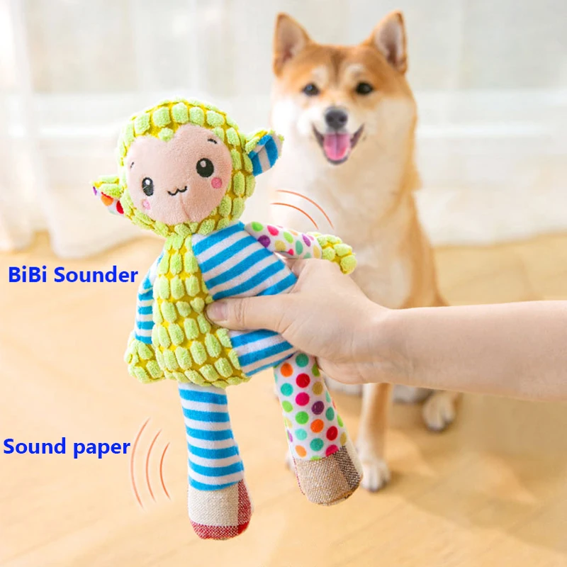Cute Animals Plush Dogs Cats Toy Interactive Squeaky Puzzle Toy Bite Resistant Teeth Grinding Cleaning Pet Chewing Supplies image 2