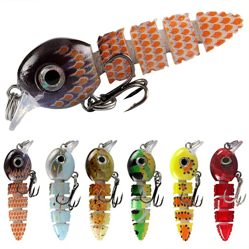 5.5cm/4.3g Multi Jointed Swimbait Fishing Lures Crankbait Lifelike Hard Fish Baits Small Fishing Lure Set Wobblers Tackle