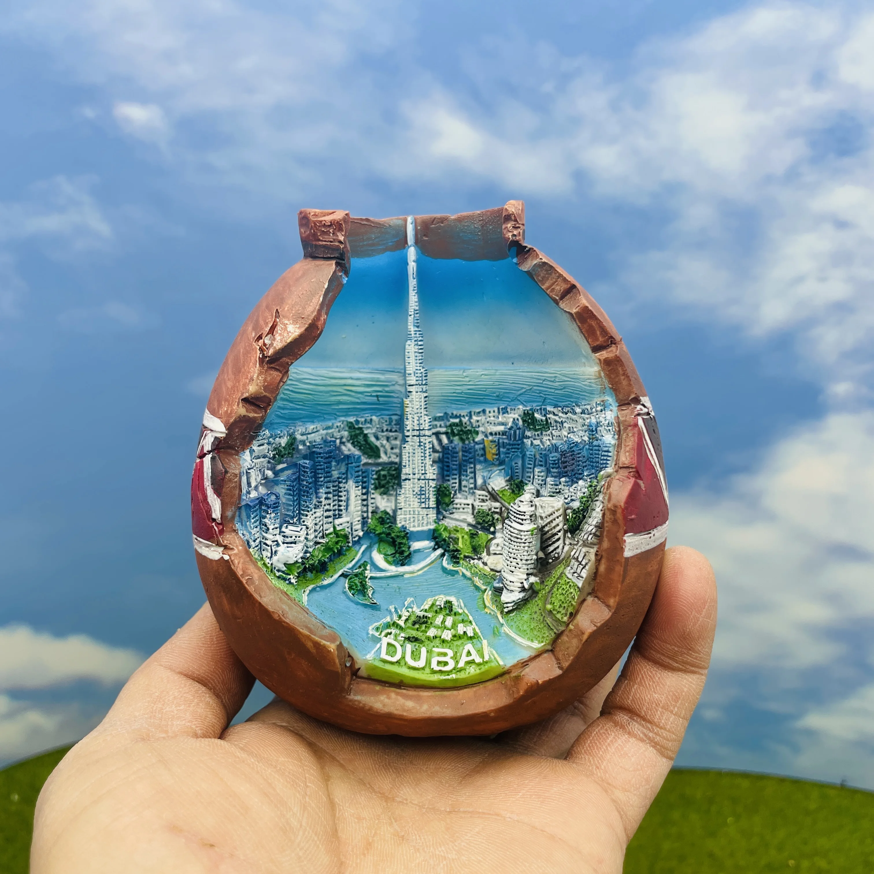 Adorno artístico de Dubái Burj - Resin Art Dubai reseña y precio